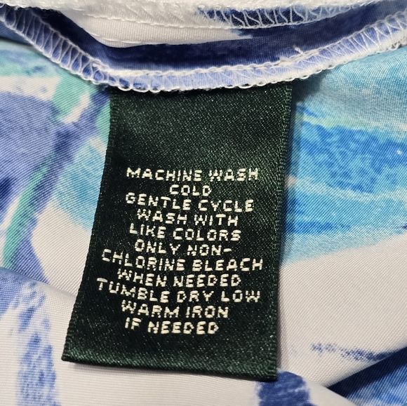 Lauren Ralph Lauren Beach Palm Tree Tie Waist Romper Women's Size 4 - Picture 7 of 10